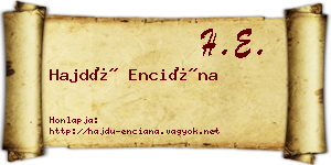Hajdú Enciána névjegykártya